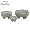 Stone Stone Molcajete gros mortier et pilon granit herbes et épices